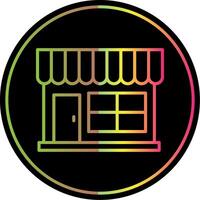 tienda de comestibles Tienda línea degradado debido color icono vector