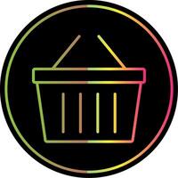 Basket Line Gradient Due Color Icon vector