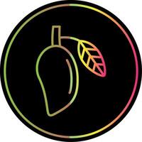 Mango Line Gradient Due Color Icon vector
