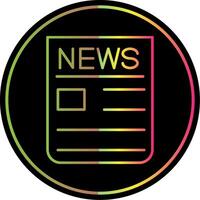 Breaking News Line Gradient Due Color Icon vector