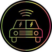 Autonomous Car Line Gradient Due Color Icon vector