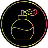 perfume botella línea degradado debido color icono vector