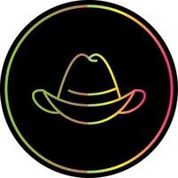 sombrero línea degradado debido color icono vector