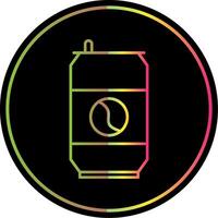 Soda Can Line Gradient Due Color Icon vector