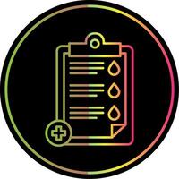 Medical Test Line Gradient Due Color Icon vector