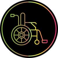 Wheel Chair Line Gradient Due Color Icon vector