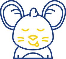 Tongue Line Two Color Icon vector