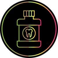 Mouthwash Line Gradient Due Color Icon vector