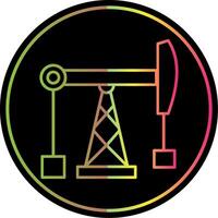 fósil combustible línea degradado debido color icono vector