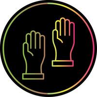 Gloves Line Gradient Due Color Icon vector