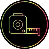 Tape Measure Line Gradient Due Color Icon vector