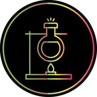 Bunsen Burner Line Gradient Due Color Icon vector