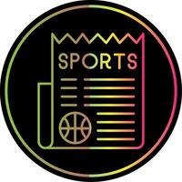 Sports News Line Gradient Due Color Icon vector