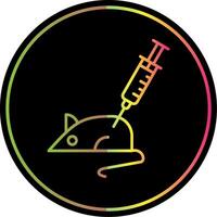Animal Testing Line Gradient Due Color Icon vector