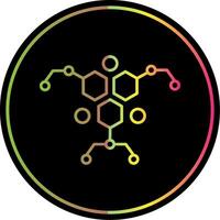 Molecule Line Gradient Due Color Icon vector