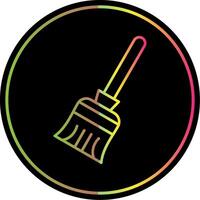 Broom Line Gradient Due Color Icon vector