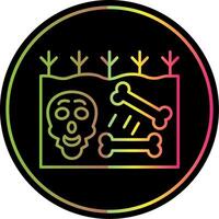 Extinction Line Gradient Due Color Icon vector