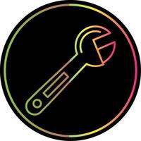 Adjustable Wrench Line Gradient Due Color Icon vector