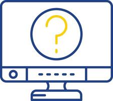 Question Line Two Color Icon vector