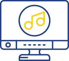 Music Line Two Color Icon vector