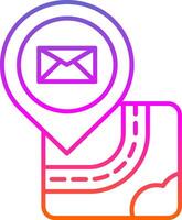 Email Line Two Color Icon vector