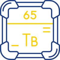 Terbium Line Two Color Icon vector