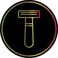 Shaving Razor Line Gradient Due Color Icon vector