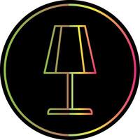 Table Lamp Line Gradient Due Color Icon vector