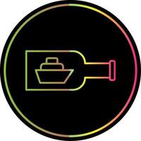 Ship In A Bottle Line Gradient Due Color Icon vector