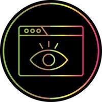 Visualization Line Gradient Due Color Icon vector