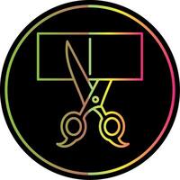 Scissors Line Gradient Due Color Icon vector