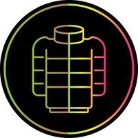 Puffer Coat Line Gradient Due Color Icon vector