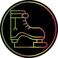 Ice Skate Line Gradient Due Color Icon vector