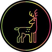 Reindeer Line Gradient Due Color Icon vector