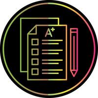 Exam Line Gradient Due Color Icon vector