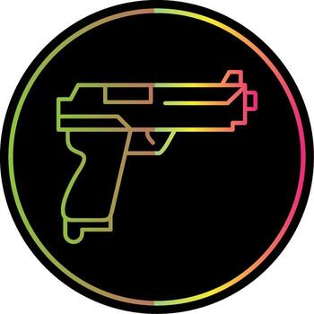 Gun Line Gradient Due Color Icon vector
