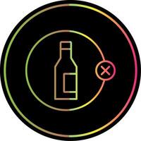 No Alcohol Line Gradient Due Color Icon vector