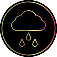 Rainy Line Gradient Due Color Icon vector