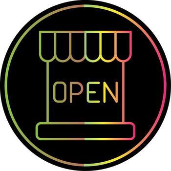 Open Line Gradient Due Color Icon vector