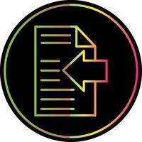 Import Line Gradient Due Color Icon vector