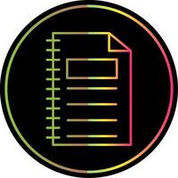 Notebook Line Gradient Due Color Icon vector