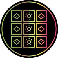 Tiles Line Gradient Due Color Icon vector