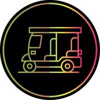 Rickshaw Line Gradient Due Color Icon vector