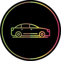 Sedan Line Gradient Due Color Icon vector