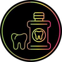 Mouthwash Line Gradient Due Color Icon vector