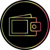 Wallet Line Gradient Due Color Icon vector