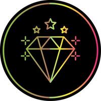 Diamond Line Gradient Due Color Icon vector