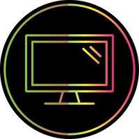 Computer Line Gradient Due Color Icon vector