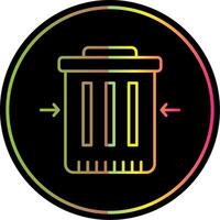 Waste Reduction Line Gradient Due Color Icon vector