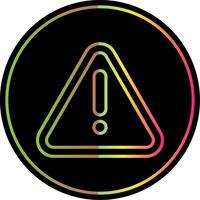 Warning Sign Line Gradient Due Color Icon vector